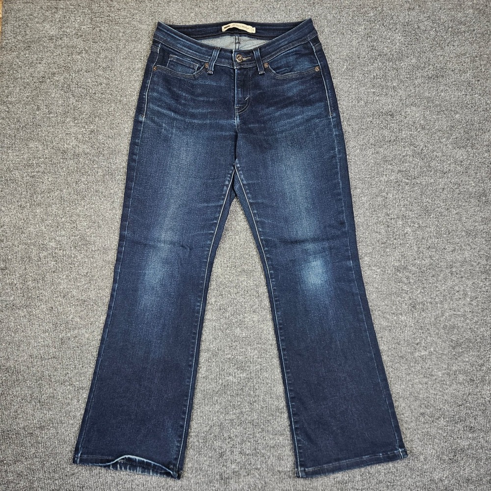 Levis 529 Curvy Boot Cut Jeans Women's 8 Dark Wash Denim Mid Rise Stretch Blue‎
